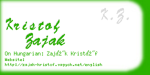 kristof zajak business card